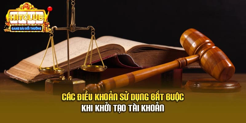 Các điều khoản sử dụng bắt buộc khi khởi tạo tài khoản